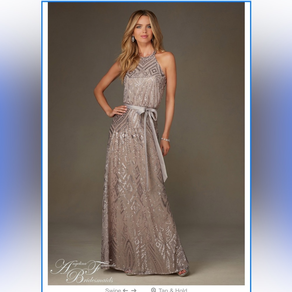 ANGELINA FACCENDA BRIDESMAIDS BY MORI LEE 20475 - Size 10, Navy Blue